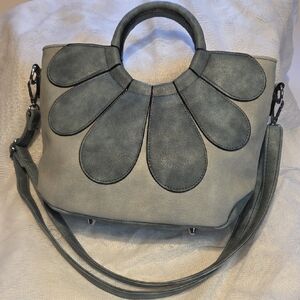 Cloudy Grey Floral Handbag From BLUSH